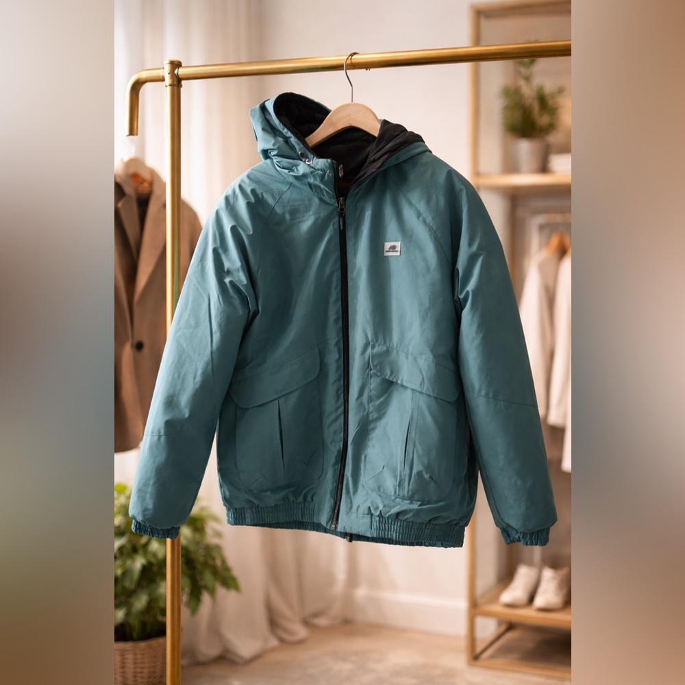 New Balance Men’s Small Teal Hooded Jacket NWT Lightweight Zip Up